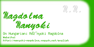 magdolna manyoki business card